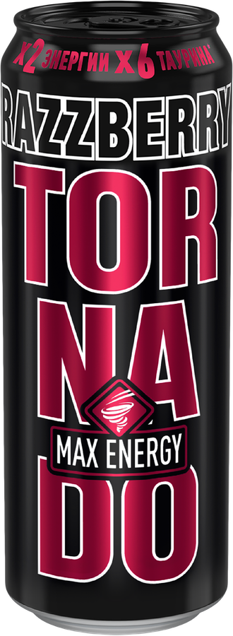 Напиток энергетический TORNADO Max Energy Razbery, 0.45л, превью