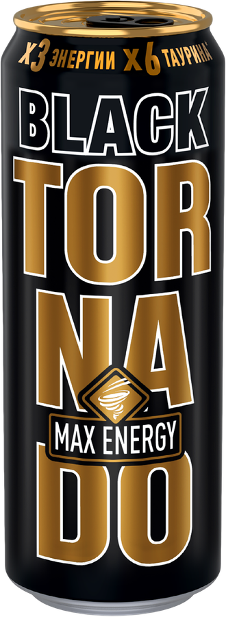 Напиток энергетический TORNADO Max Energy Black, 0.45л, превью
