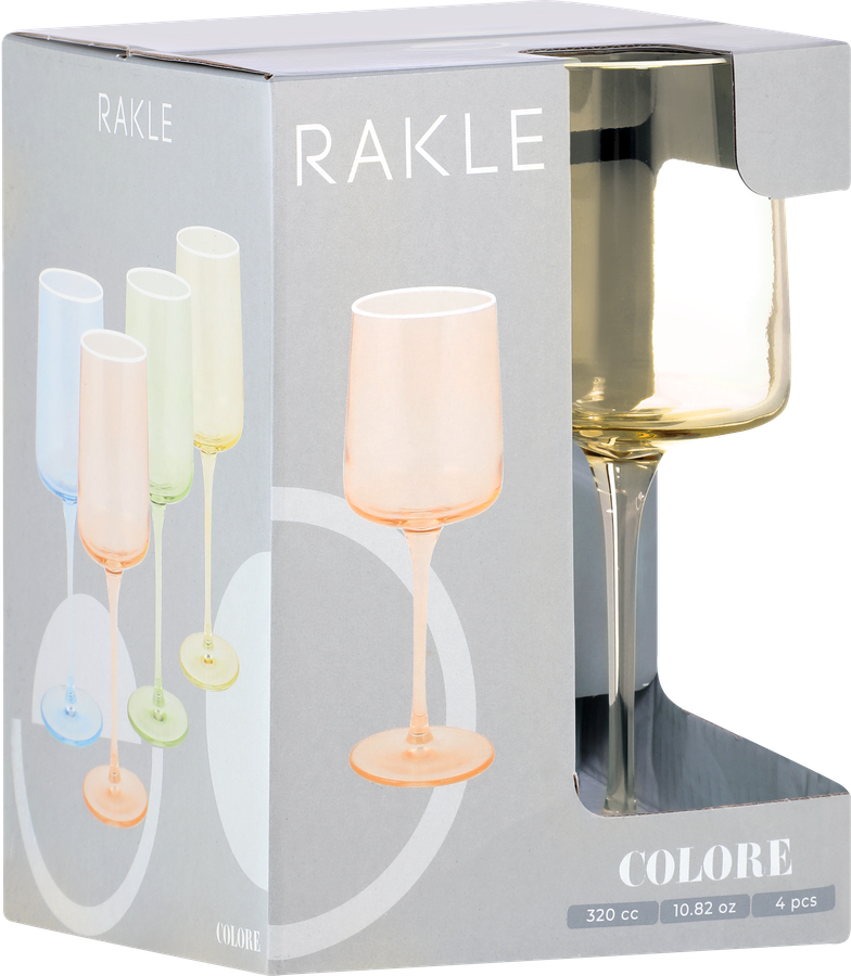 Набор бокалов RAKLE Colore, цвет желтый, стекло, 320мл, Арт. CLR229, 4шт, превью