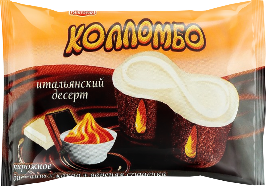 Пирожное бисквитное КОЛОМБО Итальянский десерт, бисквит какао вареная сгущенка, 800г, предпросмотр