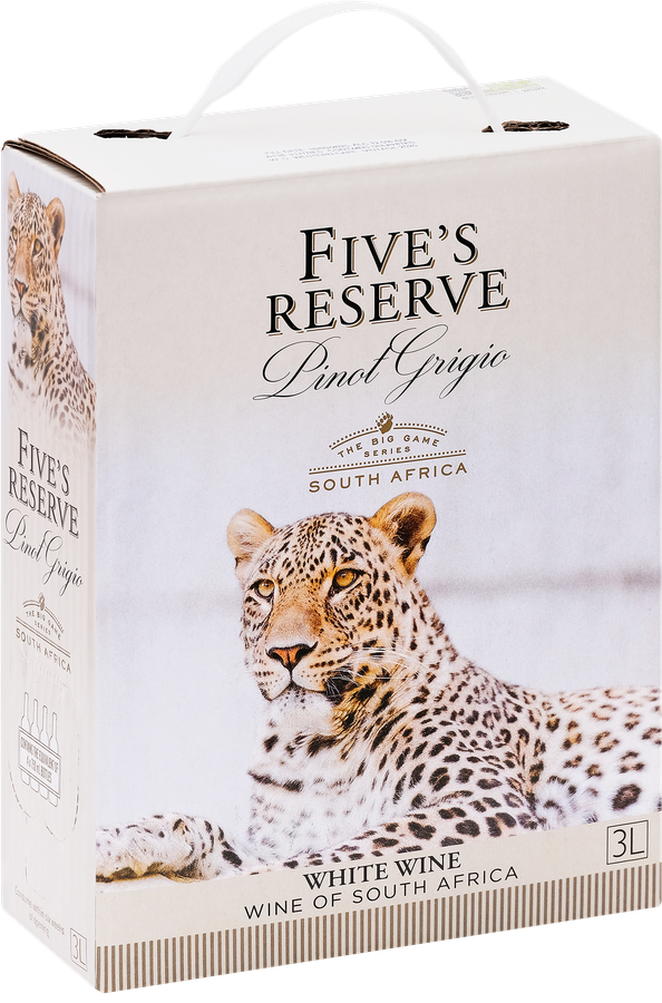 Вино FIVES RESERVE Pinot Grigio белое сухое, 3л, предпросмотр