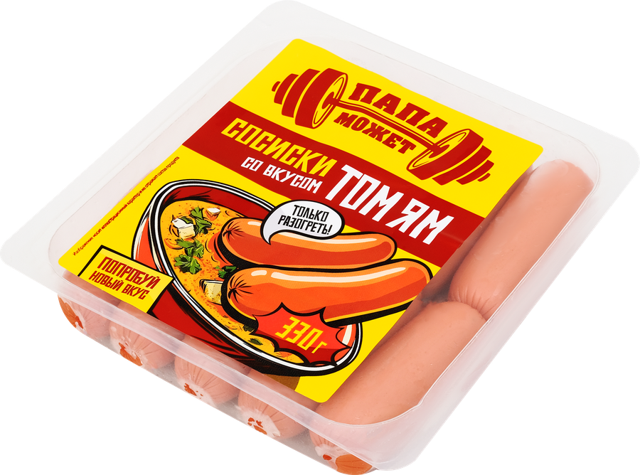 Сосиски ПАПА МОЖЕТ Том ям, 330г, превью