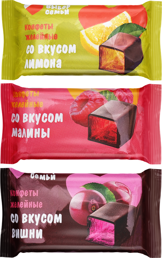 Конфеты ВЫБОР СЕМЬИ с желейными корпусами, в ассортименте, весовые, превью