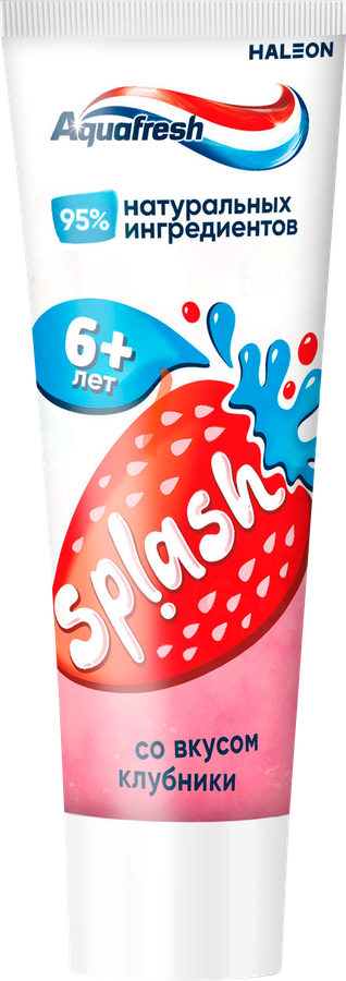 Зубная паста детская AQUAFRESH Splash Клубника, с 6 лет, 50мл, предпросмотр