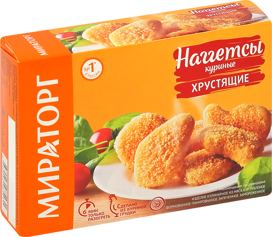 Наггетсы куриные МИРАТОРГ Хрустящие, 250г, предпросмотр