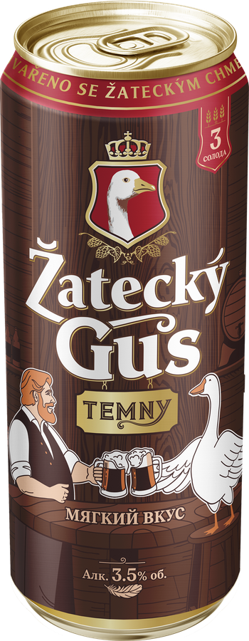Напиток пивной темный ZATECKY GUS пастеризованный 3,5%, 0,45л, предпросмотр