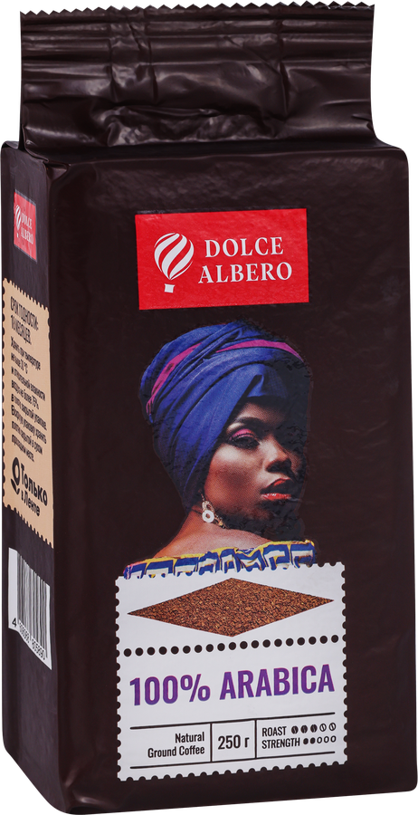 Кофе молотый DOLCE ALBERO 100% arabica, 250г, предпросмотр