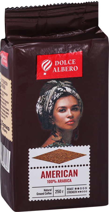 Кофе молотый DOLCE ALBERO American 100% arabica, 250г, превью
