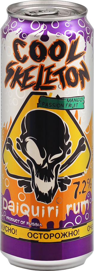 Напиток слабоалкогольный COOL SKELETON Дайкири манго и маракуйя газированный 7,2%, 0,45л, превью