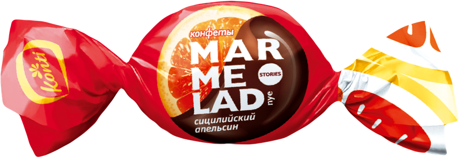 Конфеты KONTI Мармеладные истории Сицилийский Апельсин, весовые, предпросмотр