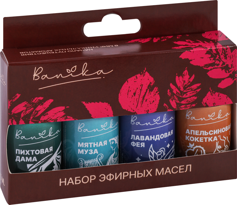 Набор эфирных масел BANIKA Для нее, апельсин, мята, пихта и лаванда, Арт. Б700202, 4х15мл, предпросмотр