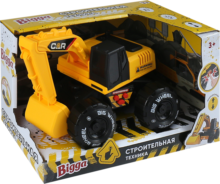 Игрушка инерционная BIGGA Строительная техника со световыми и звуковыми эффектами, в ассортименте, предпросмотр