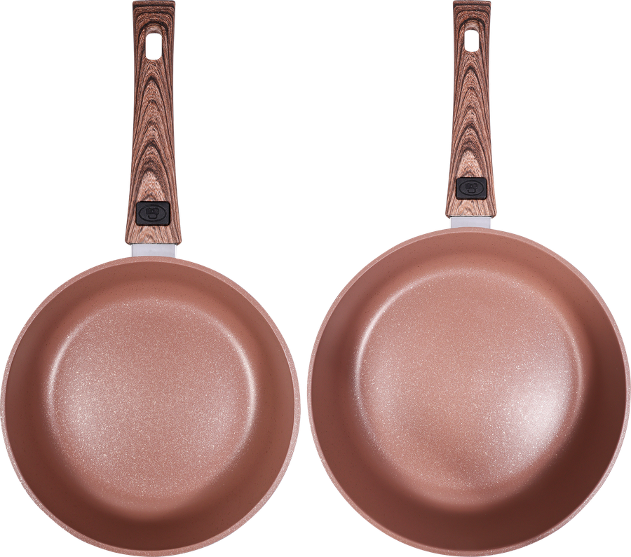 Набор сковород HOPPS Caramel Charm 22см+26см+съемная ручка, литые, с антипригарным покрытием, Арт. HP-22-26, превью