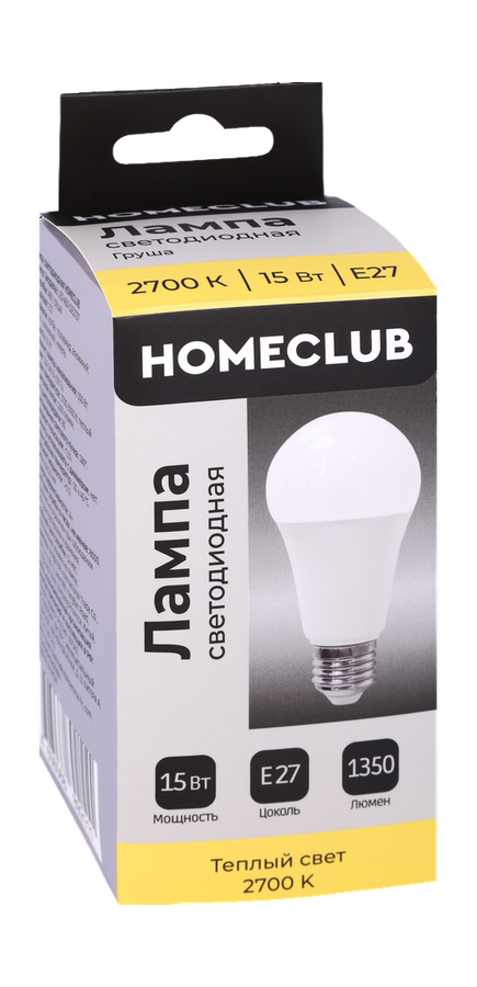 Лампа филаментная HOMECLUB груша 6Вт Е27 нейтральный свет, Арт. FIL-A55-6Е2740, превью