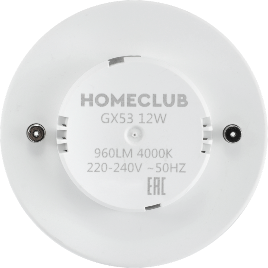 Лампа светодиодная HOMECLUB таблетка 12Вт GX53 нейтральный свет, Арт. LED-GX53-12GX5340, превью