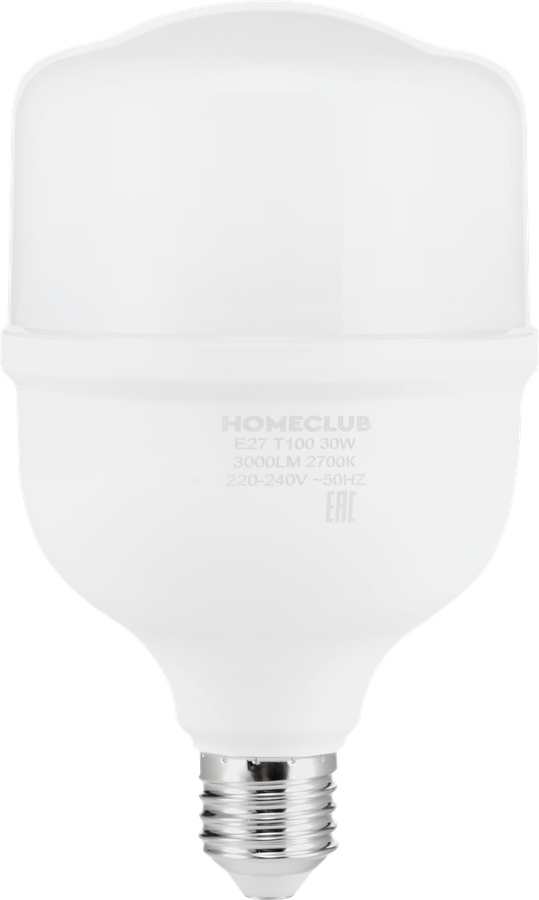 Лампа светодиодная HOMECLUB цилиндр 30Вт E27 теплый свет, Арт. LED-T100-30E2727, превью