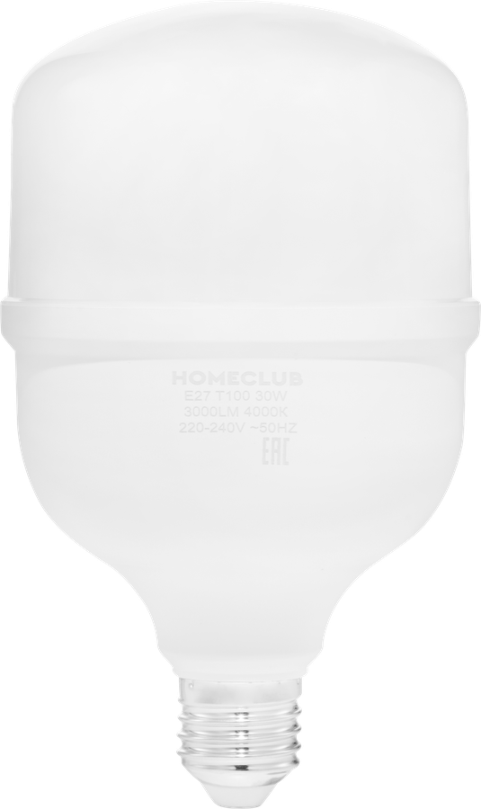 Лампа светодиодная HOMECLUB цилиндр 30Вт E27 нейтральный свет, Арт. LED-T100-30E2740, предпросмотр