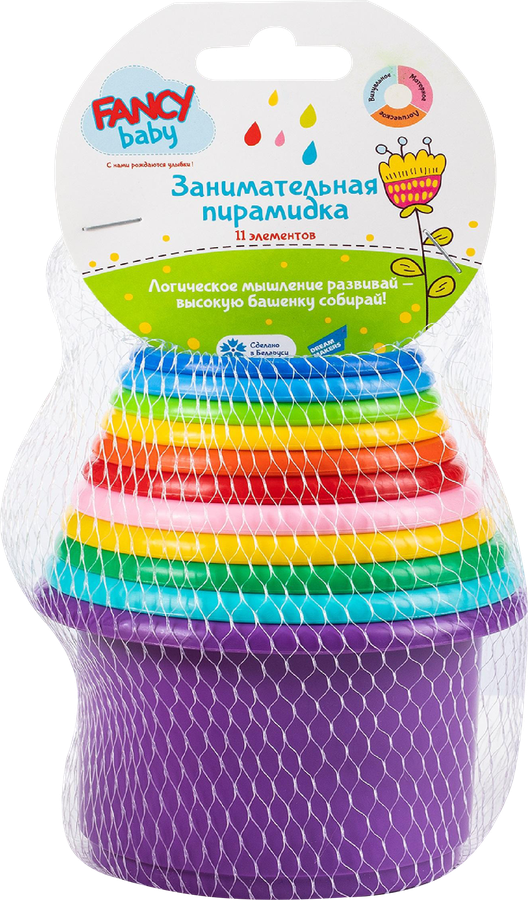 Игрушка развивающая FANCY BABY Занимательная пирамидка, Арт. PR03, превью