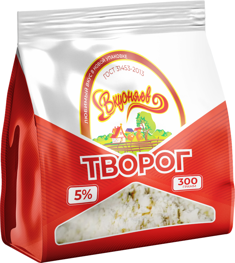 Творог ВКУСНЯЕВ 5%, без змж, 300г, превью