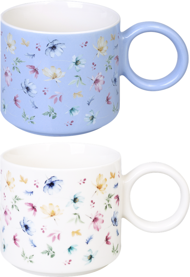 Набор кружек HOMECLUB Garden Blooms на подставке, 460мл, Арт. HG-8, 4шт, предпросмотр