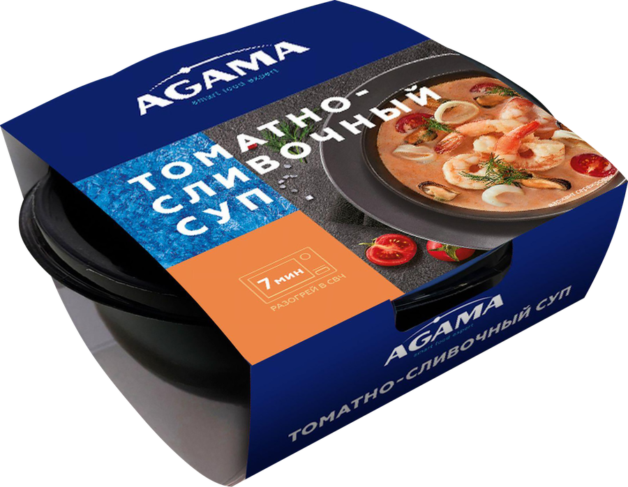 Суп AGAMA Томатно-сливочный с морепродуктами, 250г, превью
