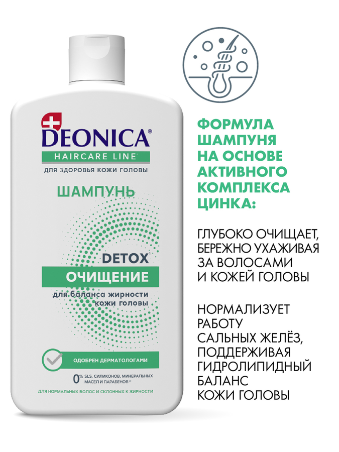 Шампунь DEONICA Detox очищение, 750мл, превью