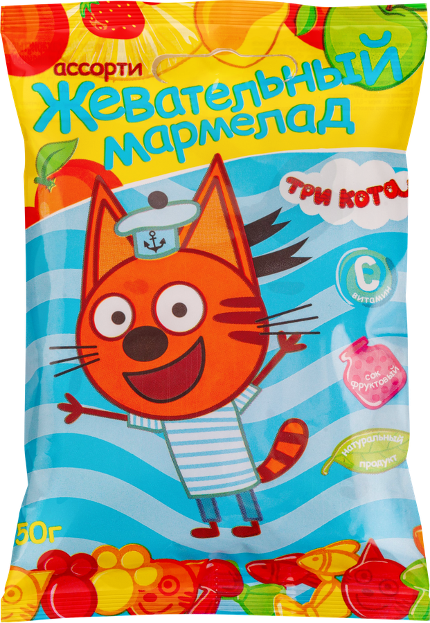 Мармелад жевательный желейный ТРИ КОТА, 50г, предпросмотр