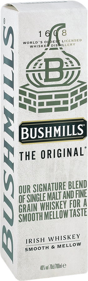 Виски BUSHMILLS Ориджинал Ирландский купажированный 40%, п/у, 0.7л, превью