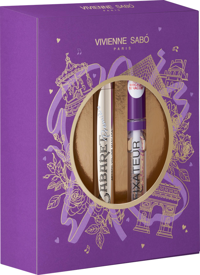 Набор VIVIENNE SABO Тушь Cabaret Premiere 01+Гель для бровей Lamination effect, 15мл, превью
