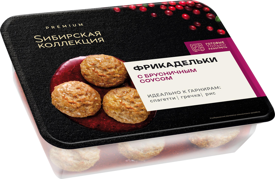 Фрикадельки SИБИРСКАЯ КОЛЛЕКЦИЯ с брусничным соусом, 300г, предпросмотр