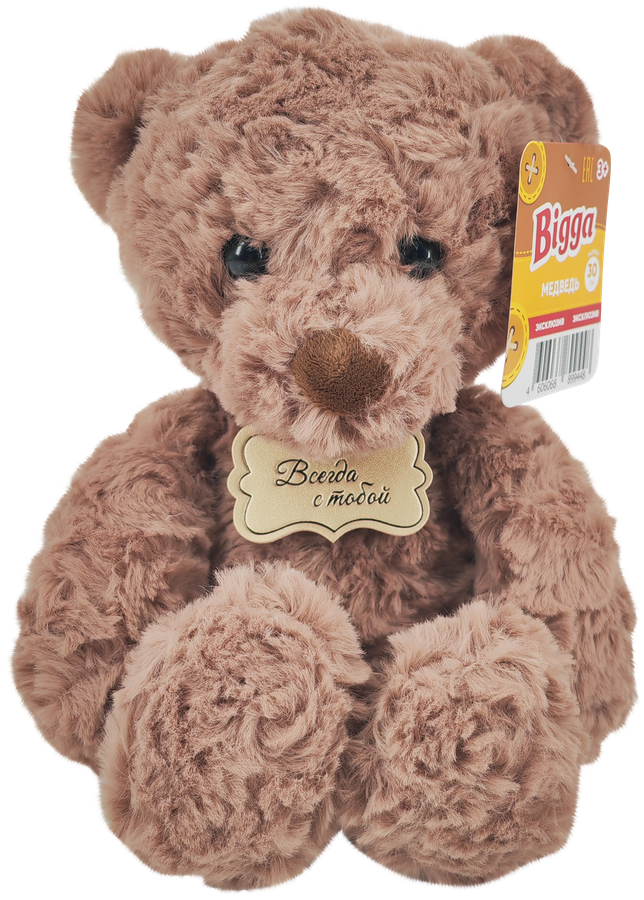 Игрушка мягкая BIGGA Медведь, кремовый, 30см, Арт. CW25A-055A-25CM, превью