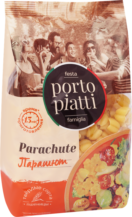 Макароны PORTO PIATTI Парашют, группа А высший сорт, 400г, предпросмотр