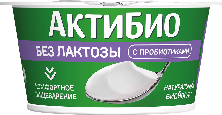 Йогурт АКТИБИО без лактозы 3,4%, без змж, 130г, превью