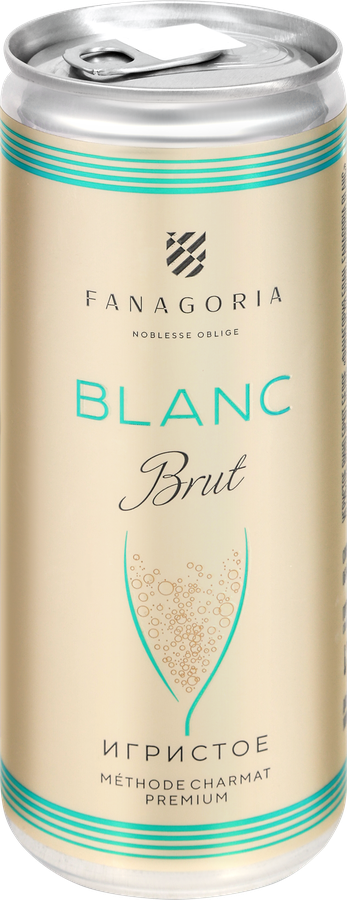 Вино игристое FANAGORIA Blanc белое брют, 0.25л, предпросмотр