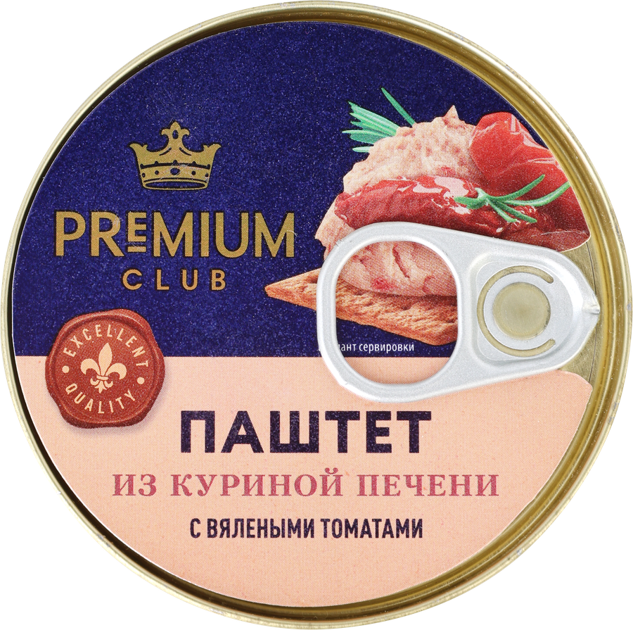 Паштет PREMIUM CLUB с печенью и вялеными томатами, 100г, превью