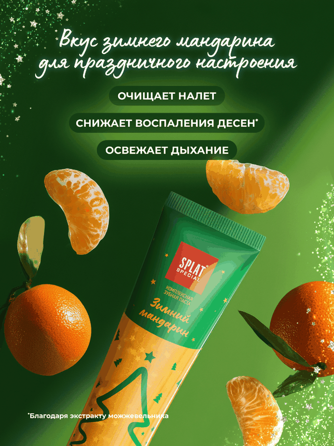 Зубная паста SPLAT Special Новогодняя Зимний мандарин, 75мл, предпросмотр