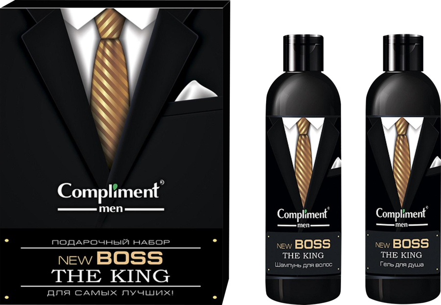 Набор косметический COMPLIMENT Men New Boss The King Шампунь, 250мл+Гель для душа, 250мл, предпросмотр