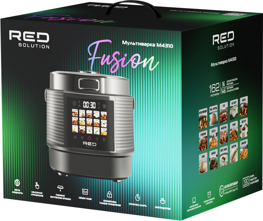 Мультиварка RED SOLUTION Фьюжен, сенсорная, мощность 860Вт, Арт. M4310, предпросмотр