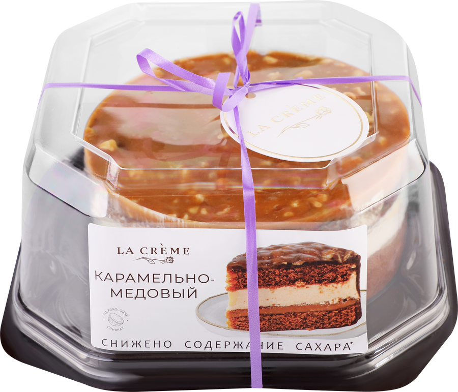 Торт ЛА КРЕМ Карамельно-медовый, 650г, предпросмотр