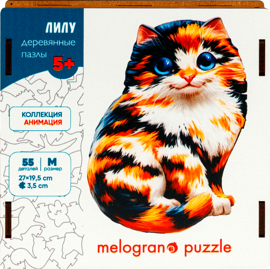 Пазл деревянный для детей MELOGRANO PUZZLE головоломка логическая, в ассортименте, предпросмотр