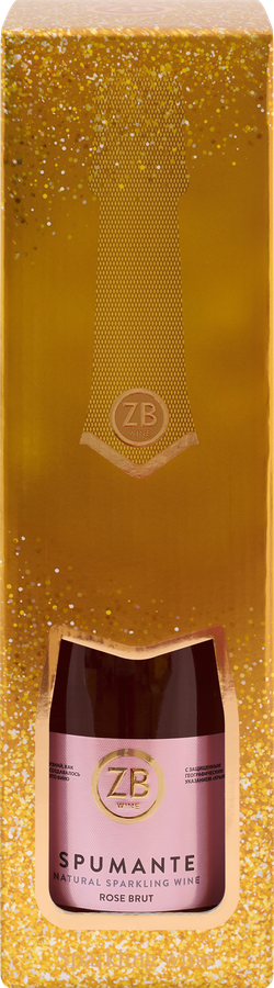 Вино игристое ZB WINE Российское Спуманте розовое брют, 0.75л, превью