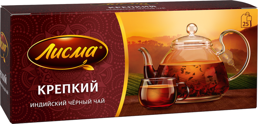 Чай черный ЛИСМА Крепкий, 25х2г, превью