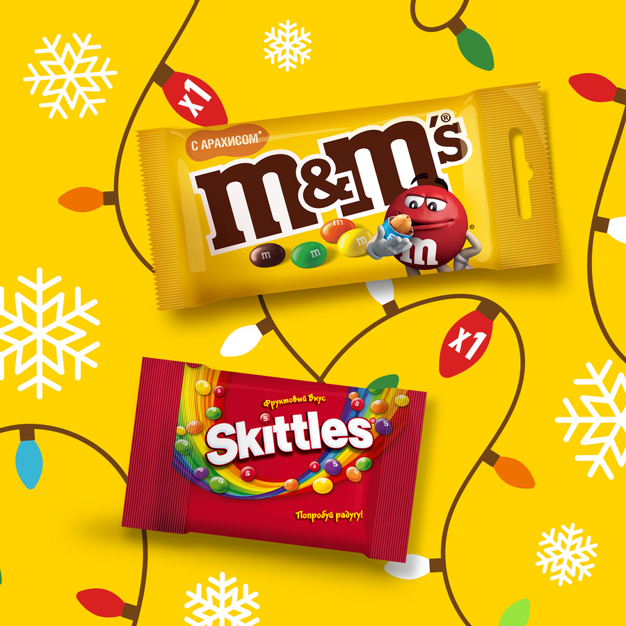 Набор кондитерских изделий M&M'S & FRIENDS Елочная игрушка, 60г, превью