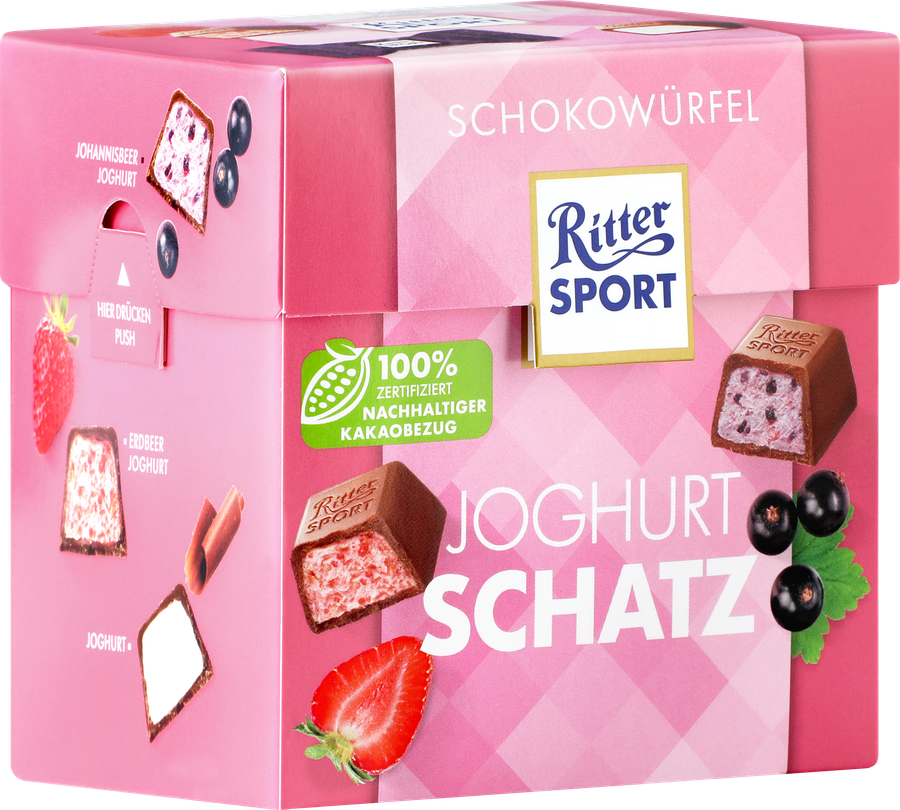 Набор конфет RITTER SPORT Joghurt schatz из молочного шоколада, 176г, превью