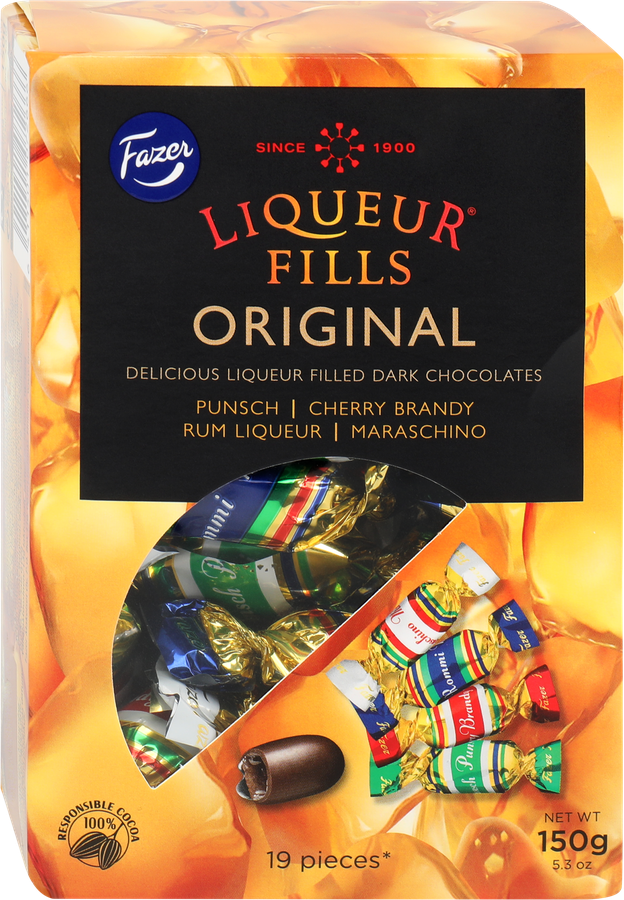 Конфеты FAZER Liqueur Fills ассорти с ликером, 150г, предпросмотр