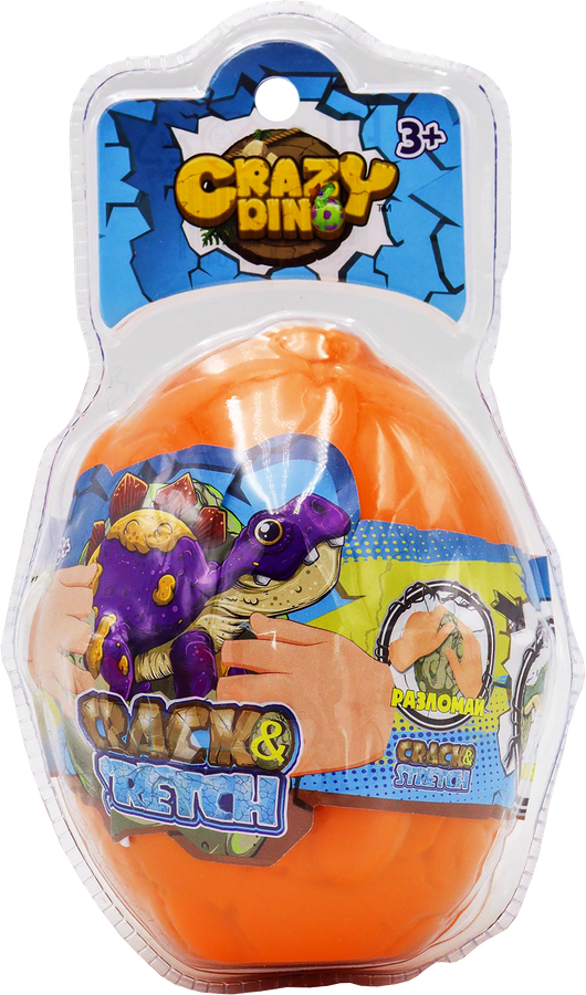 Игрушка CRAZY DINO Crack&Stretch фигурка-сюрприз, динозавр в яйце, Арт. CD03, превью