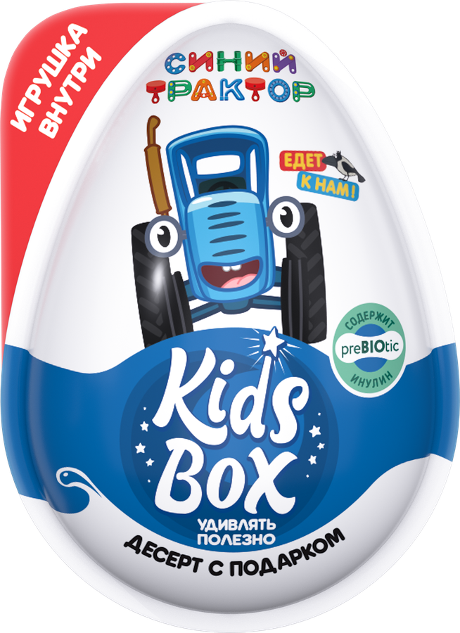 Десерт сахаристый KIDS BOX Синий Трактор, с подарком, 20г, предпросмотр