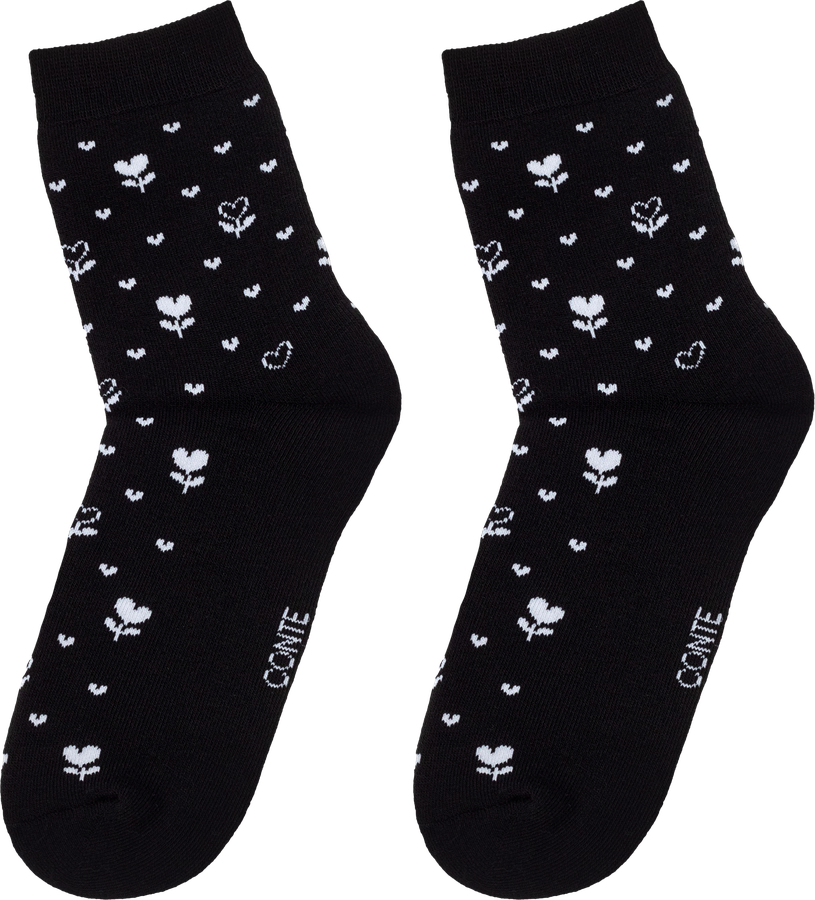 Носки женские CONTE Comfort р. 23, 25, в цветочек рис. 434, Арт. 7С-4СП, предпросмотр