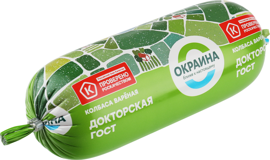 Колбаса вареная ОКРАИНА Докторская, 400г, предпросмотр