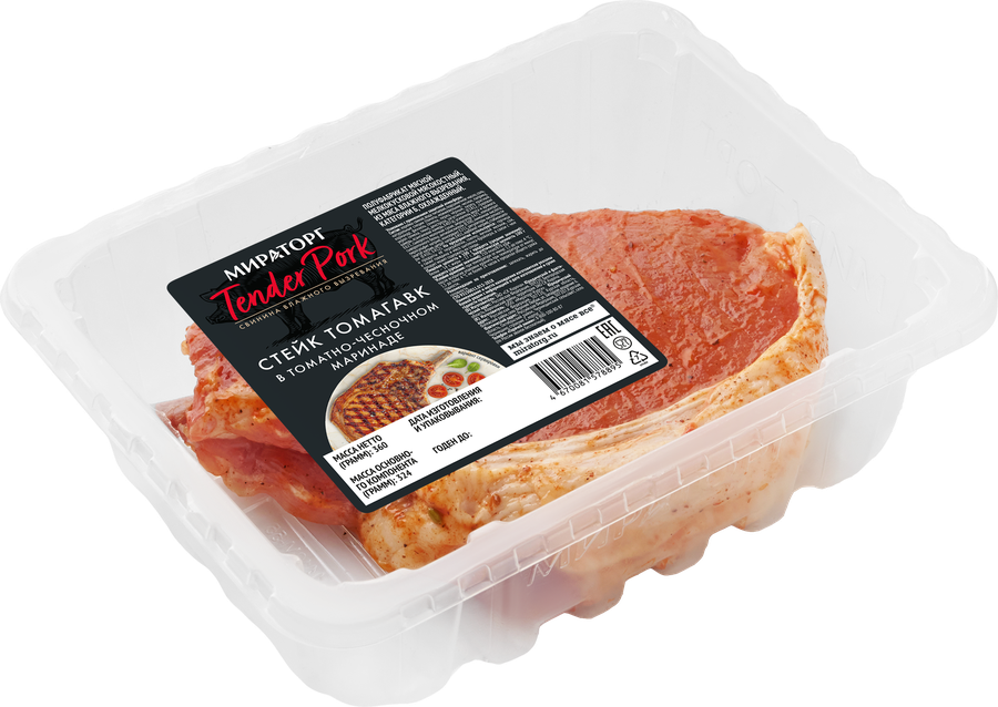 Стейк из свинины МИРАТОРГ Tender Pork Томагавк, в томатно-чесночном маринаде, 360г, предпросмотр